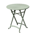 Compact Foldable Round Metal Table for Outdoor Use