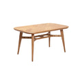 Modern Wooden Rectangular Dining Table with Crossed Legs