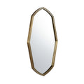 Elegant Hexagonal Wall Mirror with Gold Frame